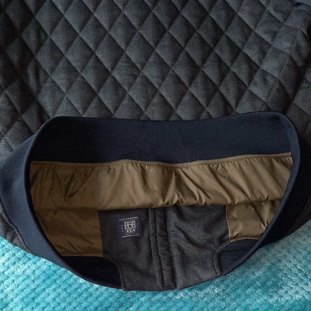 Scotch & Soda Men's Quilted Puffer Jacket - Dark Gray NWOT - Picture 15 of 16